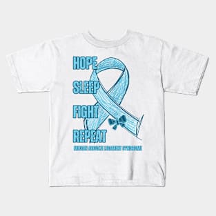 Hope, Sleep, Fight, Repeat (Butterfly) Kids T-Shirt